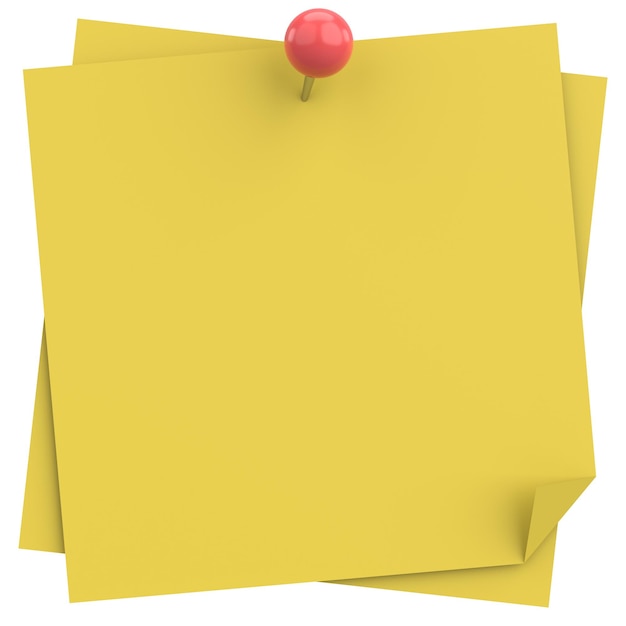 Notepad 3D Nota adesiva Illustrazione 3D