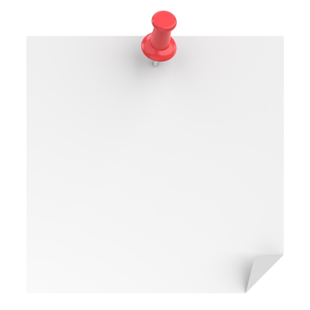 Notepad 3D Nota adesiva Illustrazione 3D