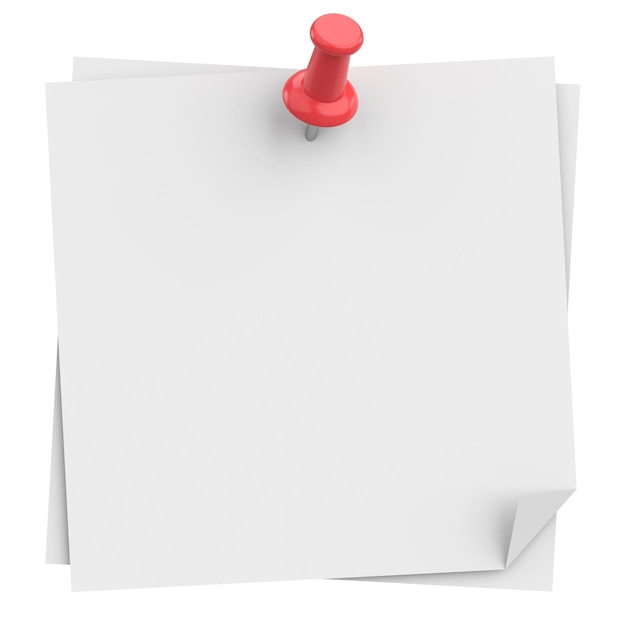 Notepad 3D Nota adesiva Illustrazione 3D