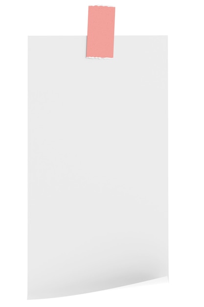Notepad 3D Nota adesiva Illustrazione 3D