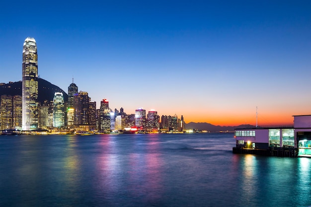 Notte della città di Hong Kong