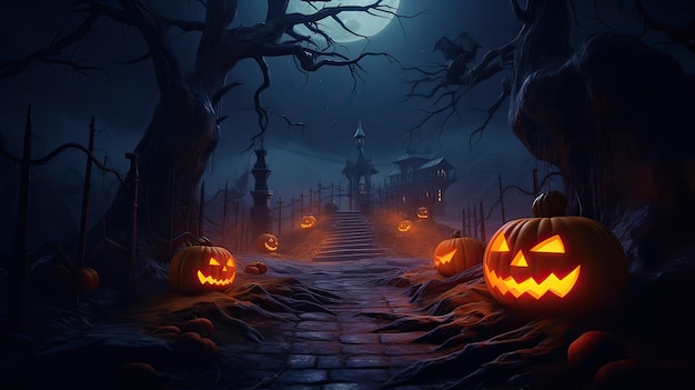 Notte di Halloween sullo sfondo
