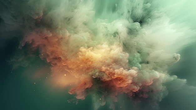 Nube di fumo colorato che scorre in arte astratta sfondo artistico Pittoresco
