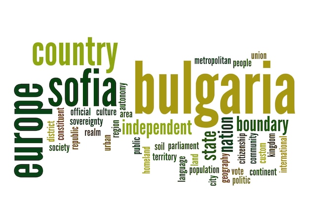 Nube di parole della Bulgaria