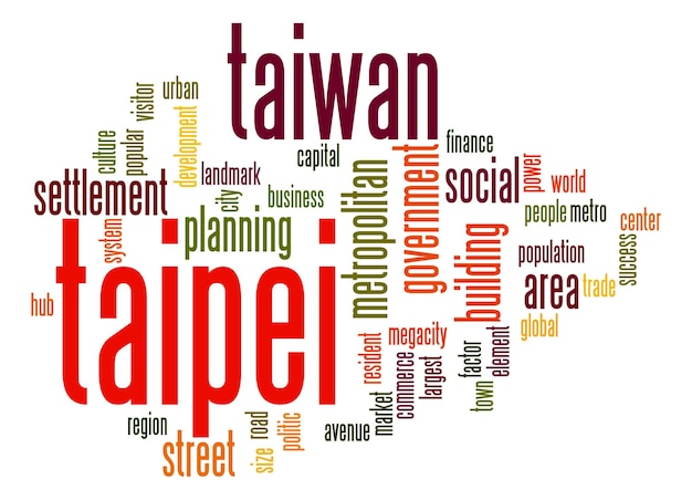 Nube di parole di Taipei