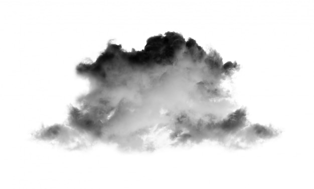 Nube su sfondo bianco