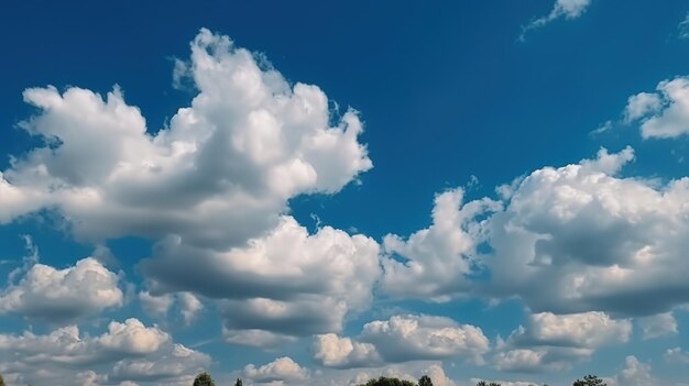 Nubi nel cielo con un cielo blu