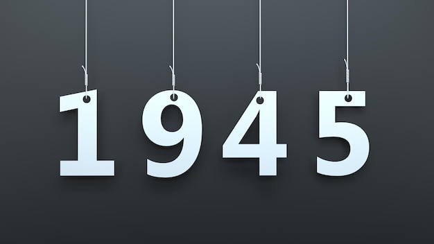 Numeri per il 1940 appesi al soffitto