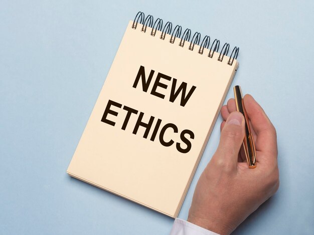 Nuova iscrizione etica su carta nuova normalità