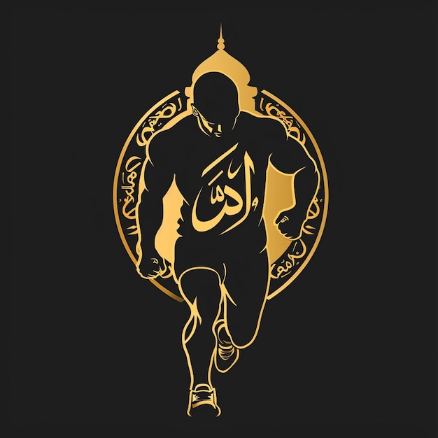 Nuovi anni islamici logo design simboli islamici vintage
