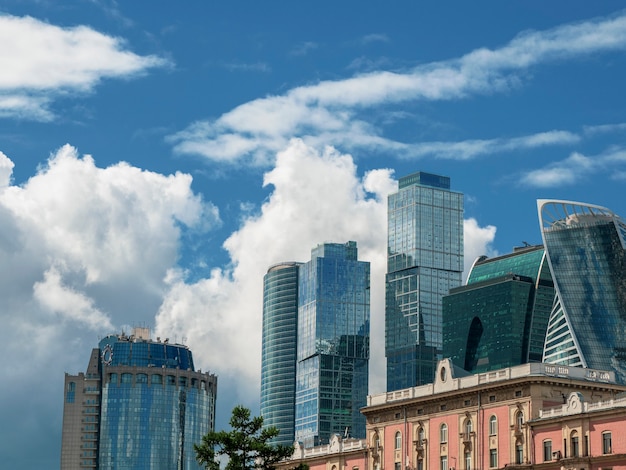 Nuovi grattacieli. Zona centrale di Mosca. Vista del Moscow International Business Center