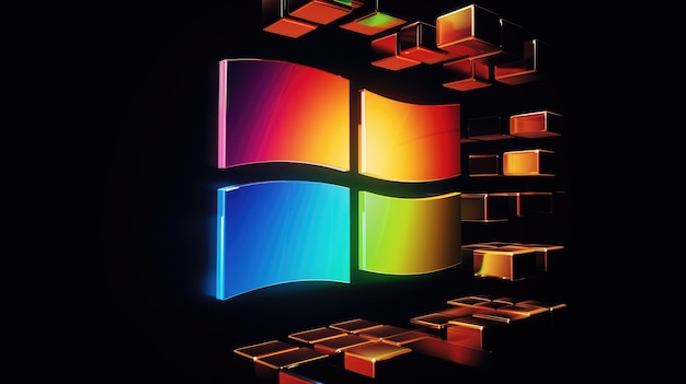 Nuovo logo di Windows e design dello sfondo del desktop