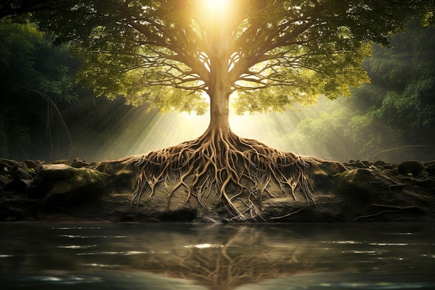Nurtured_by_Streams_Flourishing_Tree