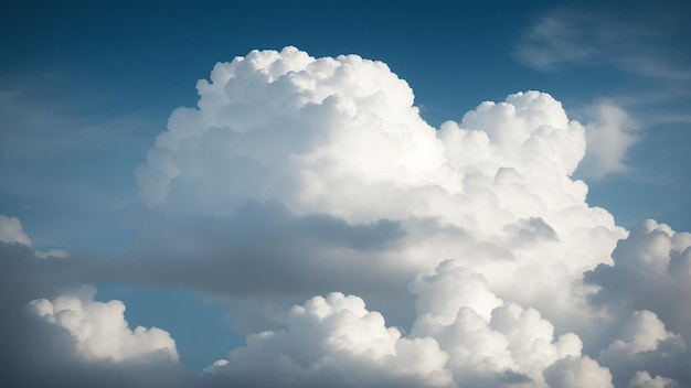 Nuvola bianca nel cielo blu