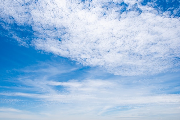 Nuvola bianca su cielo blu