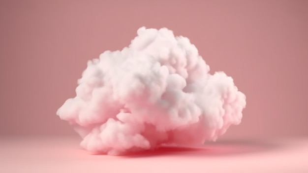 Nuvola di fumo rosa su sfondo rosa