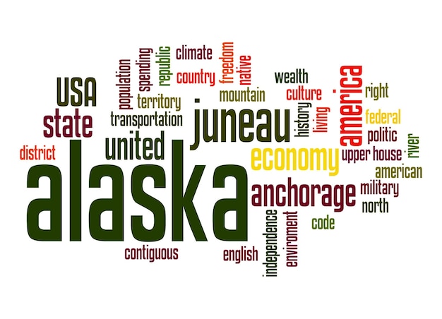 Nuvola di parole dell'Alaska