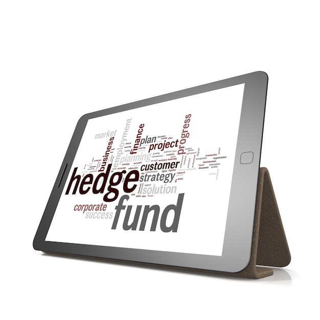 Nuvola di parole dell'hedge fund sul tablet