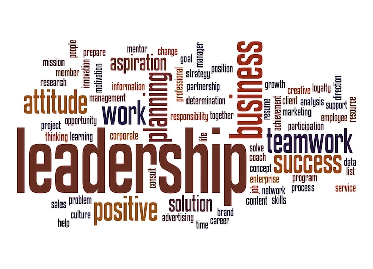 Foto nuvola di parole di leadership