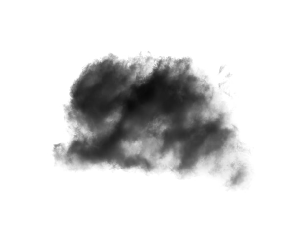 Nuvola nera con una coltre di fumo