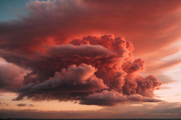 Nuvola rossastra sul cielo