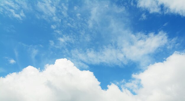 Nuvole bianche e cielo azzurro