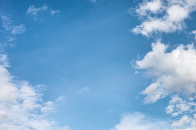 Nuvole bianche e cielo blu