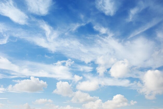 nuvole bianche e sfondo azzurro del cielo