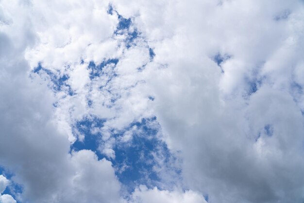 nuvole bianche e soffici che spiccano su uno sfondo nero e un cielo blu