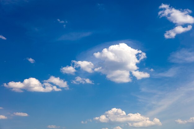 Nuvole bianche e soffici in cielo blu