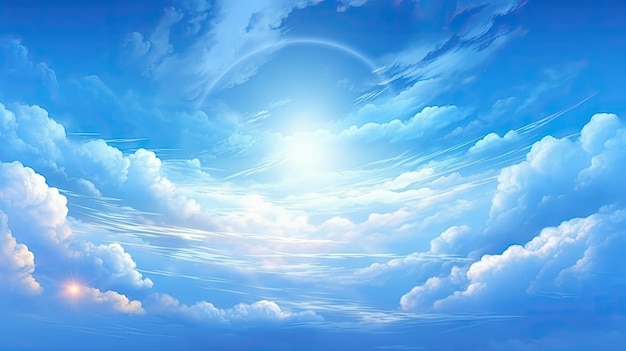 nuvole bianche sullo sfondo blu del cielo astratto carta da parati stagionale atmosfera di giorno soleggiato