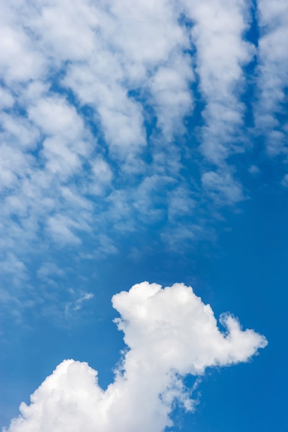 Nuvole blu cielo con Cirrocumulus, verticale