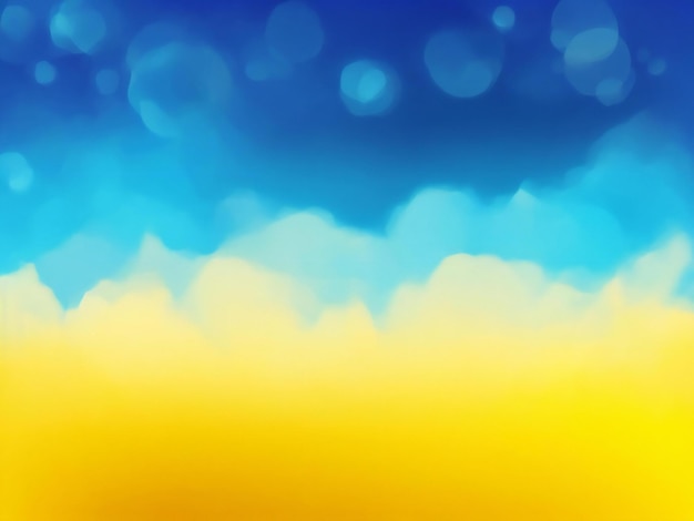 Nuvole blu e gialle sullo sfondo generate da ai