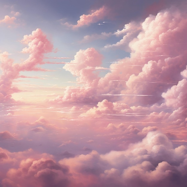 Nuvole dolci e sognanti che galleggiano nel cielo