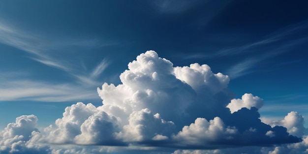 nuvole nel cielo con un cielo blu