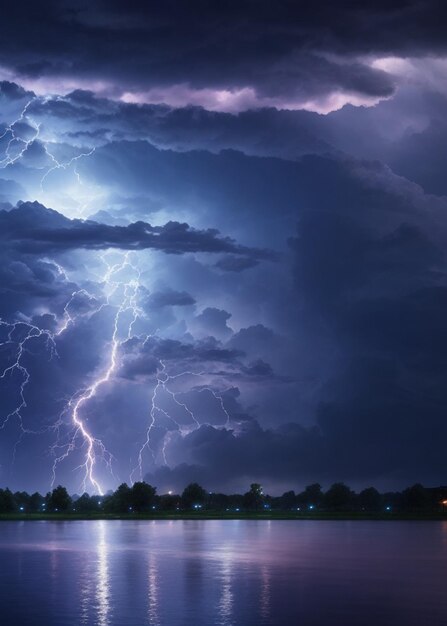 Nuvole nel cielo lampeggianti