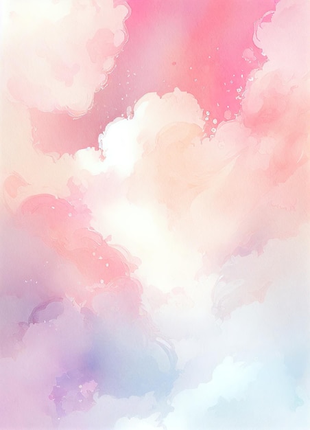 Nuvole rosa e blu con uno sfondo rosa