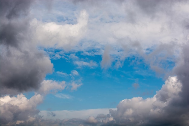 Nuvole scure e grigie trovate nel cielo