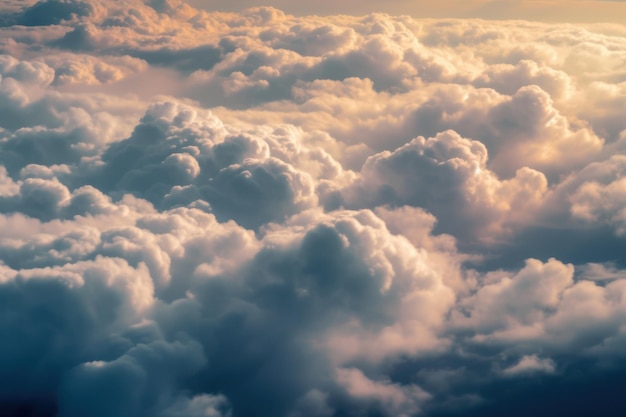 Nuvole sopra un cielo blu al tramonto Vista delle nuvole attraverso le nuvole alte in una giornata di sole