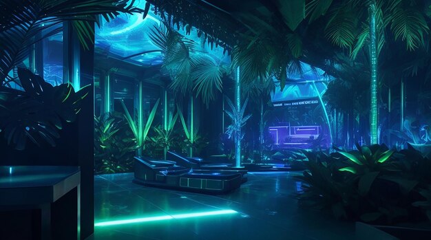 Oasi di nightclub futuristico