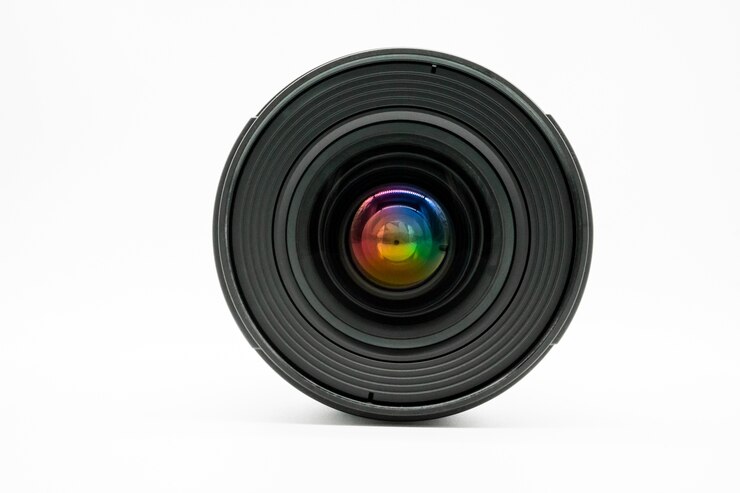 Foto obiettivo della fotocamera da vicino