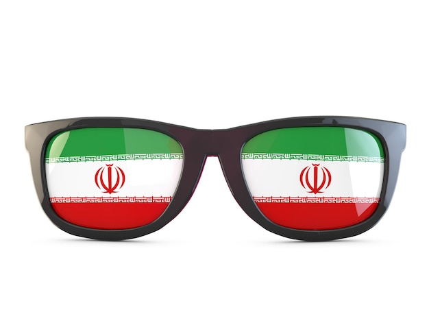 Occhiali da sole bandiera Iran 3D Rendering