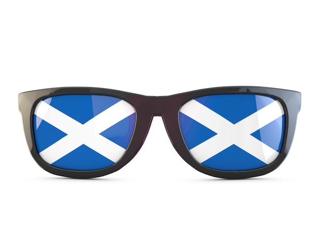 Occhiali da sole bandiera Scozia 3D Rendering