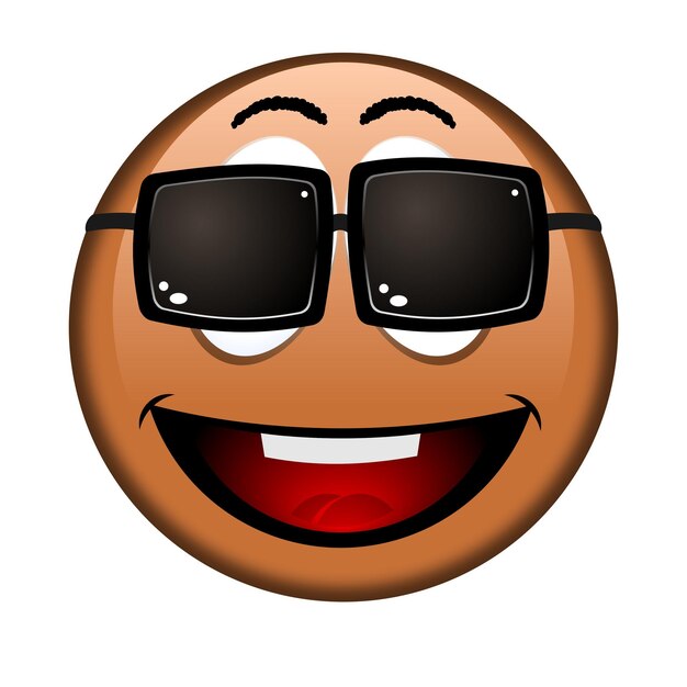 Occhiali da sole emoticon emoji neri