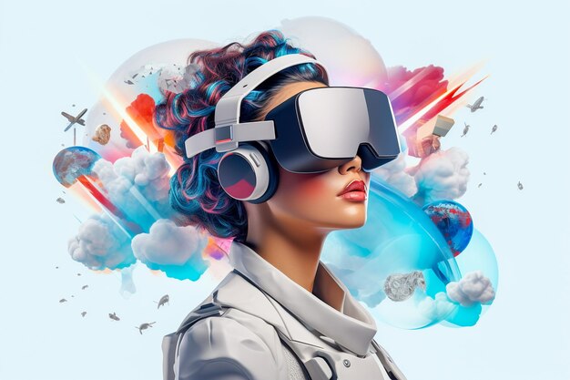 Occhiali di realtà virtuale 3D per contenuti educativi e intrattenimento