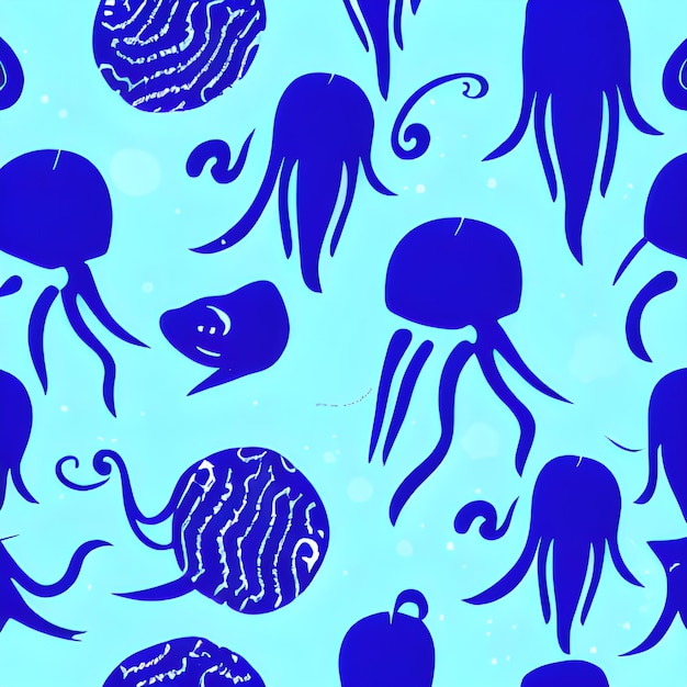 Ocean disegnare sfondo astratto subacqueo elemento casuale design pattern