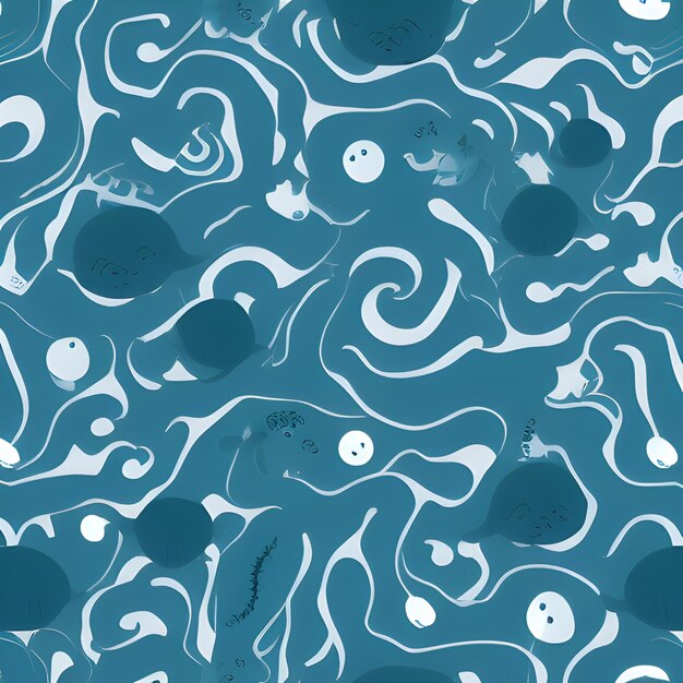 Ocean disegnare sfondo casuale subacqueo elemento astratto design pattern