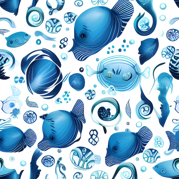 Ocean disegnare sfondo casuale subacqueo elemento astratto design pattern