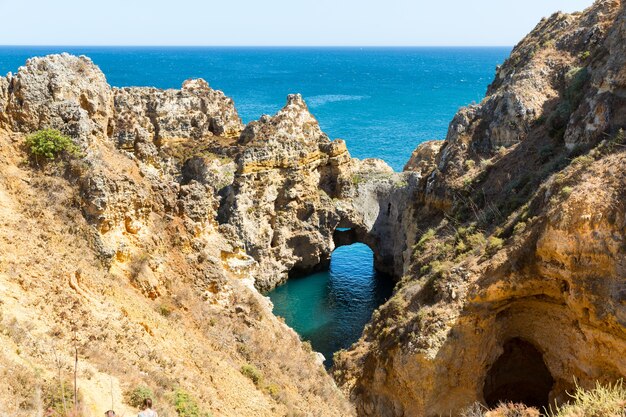 Oceano con scogliere rocciose