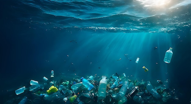 Oceano inquinato dalla plastica